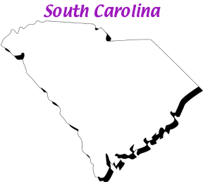 South Carolina map